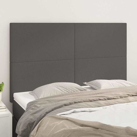 Tête de lit Gris 144x5x118/128 cm Similicuir (1/5)