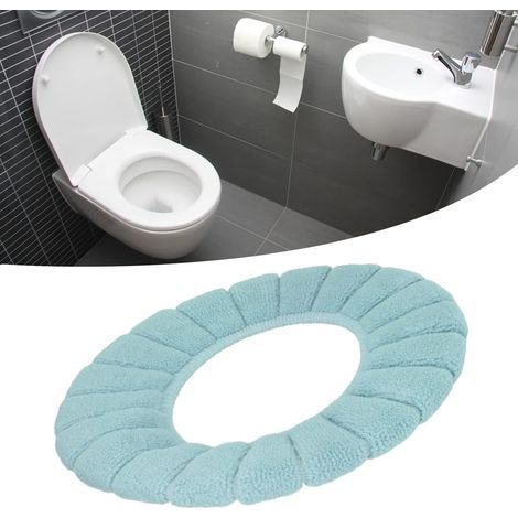 WC-Sitzbezug, verdicktes, waschbares, weiches Material, wärmend, hautfreundlich, strapazierfähig, exquisite Farbe, WC-Sitzkissen (Grün) (1/5)