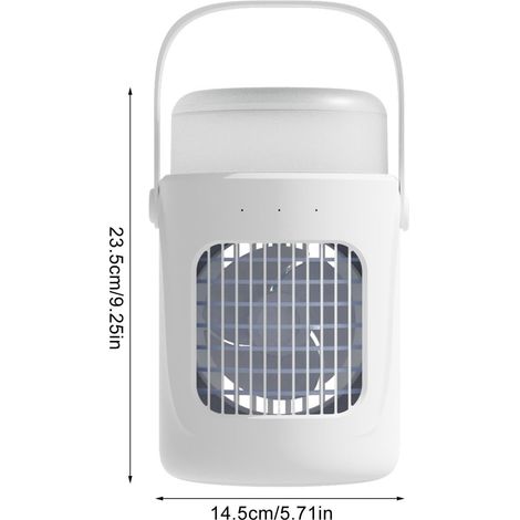 Mini climatiseurs portables,600 ml Grand réservoir d'eau,3vitesse,8 000 mAh grand,Réglage vertical à 180°,Maison et Voyage,Blanc (1/4)
