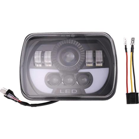 300W 5X7 LED-Scheinwerfer LED Sealed Beam Scheinwerferlampe mit Fern- und Abblendlicht LED-Scheinwerfer für Jeep Wrangler YJ Cherokee XJ()