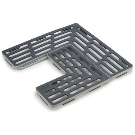 Protecteur d'évier réglable JosephJoseph Joseph SinkSaver, protection pour la vaisselle délicate, surface en caoutchouc antidérapante, gris, facile à nettoyer, lavable à la main. (1/5)