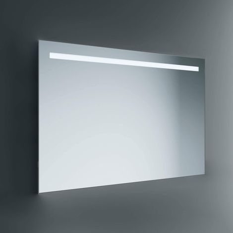 Lineabeta - LED-Spiegel Europa 120x80cm dimmbar mit grauem Rahmen