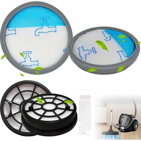 4 X Filtre HEPA pour Rowenta Swift Power Cyclonic RO2910EA, RO2913EA, RO2915EA, RO2932EA, RO2933EA, RO2957EA et RO2981EA(Pré et Post-Filtres Lavables, brosses) remplace ZR904301 (1/5)