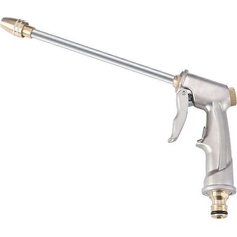 Car Wash Nozzle Spray Nozzles for Garden Household All-Metal Pacifier-Type Extension Rod Car Wash Aluminum,Silver (1/5)