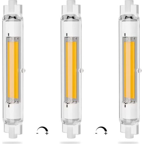 R7S LED 118 mm dimmbare 20-W-Energiespar-COB-LED-Lampe, entspricht einer J118-mm-200-W-Halogenlampe, warmweiß (3000 K), flimmerfrei, 2000 lm, 360°-Abstrahlwinkel, Farbwiedergabeindex (CRI) 90Ra, Packu