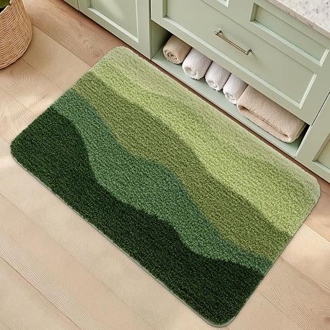 Tappetino da Bagno Antiscivolo e Assorbente 50 x 80 cm, Extra Morbido e Lavabile in Lavatrice, per Bagno, Vasca e Doccia, Ideale per Verdure. (1/5)