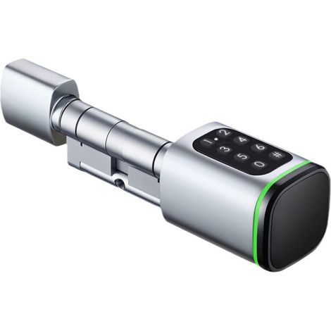 Beyamis Serrure connectée Tuya Bluetooth M9 - Cylindre intelligent noir avec APP mot de passe carte et clé (1/5)