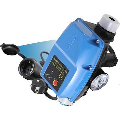 Controlador de bomba de agua, potencia de 1100 W, voltaje de 230 V, presión ajustable de 1 a 3,5 bar, interruptor de presión automático, protección contra funcionamiento en seco. (1/5)