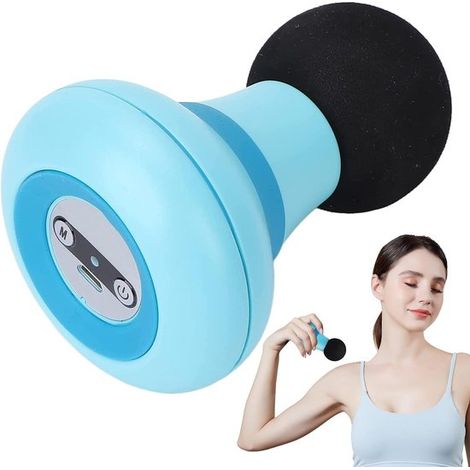 Blaue, USB-wiederaufladbare Mini-Handmassagepistole für Tiefengewebsmassage (1/5)