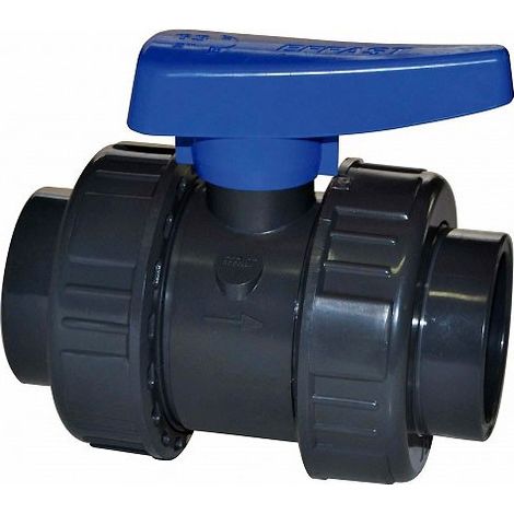 Valvola sfera pvc incasso Bi/ghera 324 alt/press. ø 63 leva blu INPV32463000