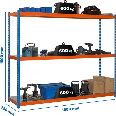 Simonrack Simonforte 1507-3 Metallregal blau orange Galva