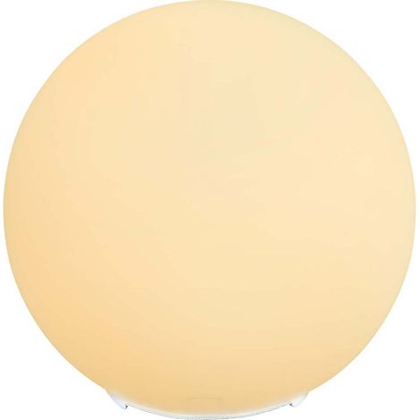 Tischleuchte Nachttischlampe Leselampe Nickel matt Glaskugel opal H 19,5 cm
