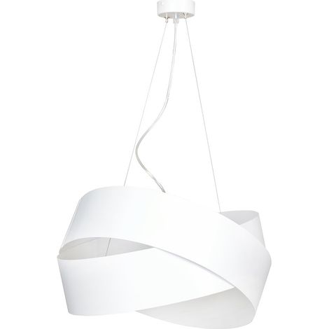 Lampada a Sospensione Vieno, Acciaio verniciato a polvere, Bianco, 50x100x50 cm