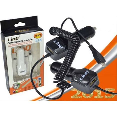 Chargeur Voiture - Micro USB - 3.1 A - 12 V / 24 V - Para Smartphones y Tablets - 1 Unidad