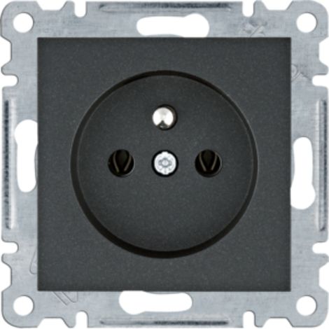 Enchufe Lumina con toma de tierra 16A/250VAC Negro WL1023