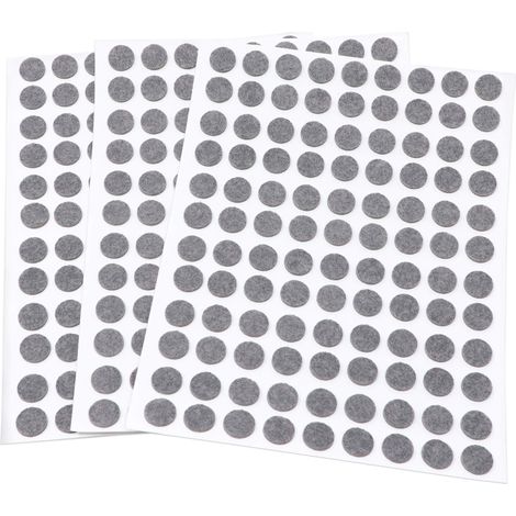 Adsamm® / 324 x feltrini autoadesivi ultrasottili/Grigio/ø 10 mm/Rotondo/piedini per mobili in feltro extra fine da 1.5 mm di spessore/pad protettivi per arredi