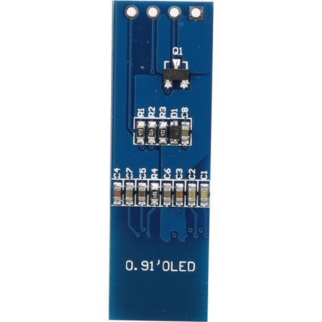 Afficheur OLED 0.91 pouce interface I2C 128x32 blanc/bleu 3.3V à 5V (1/5)
