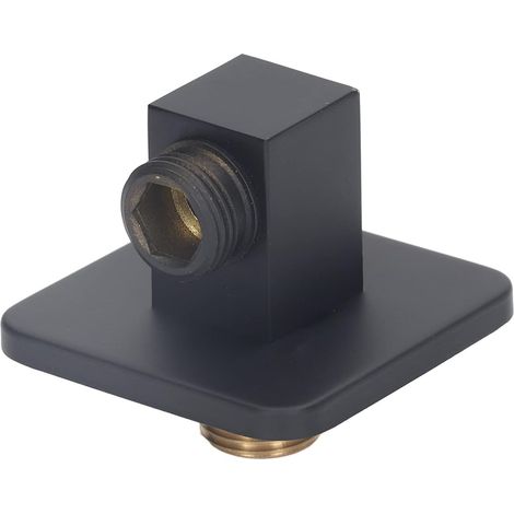 Support de douche Aramox, support mural en cuivre pour poignées, baguettes et flexibles de douche à main, installation dissimulée, angle réglable, léger pour salle de bain (noir) (1/5)