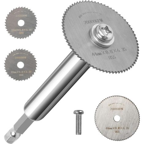 PVC Inner Pipe Cutter, Internal Plastic Pipe Cutter with 1/4 Inch Hex Shank, 4 Pieces HSS Circular Saw Blades (32mm x 2 + 44mm x 2) (1/5)