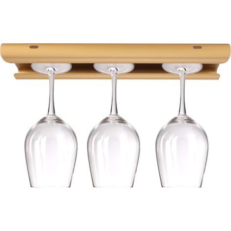 Accessoires de rangement de cuisine, support en verre à vin à l'envers, porte-ustensiles, armoire de cuisine à domicile, décoration de Bar, Bronze..DEBUNS