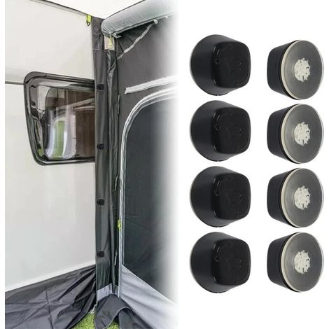 Lot de 8 ventouses pour auvent de caravane, camping-car, kit de fixation compatible avec Kampa Limpet RV Accessoires de tente de camping (1/5)
