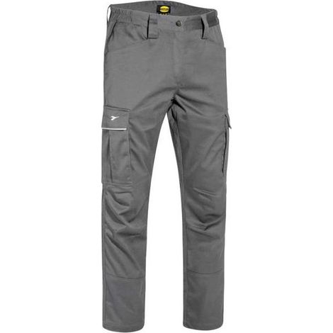Diadora Pantalone Cotone Grigio Taglia M Stretch Cargo