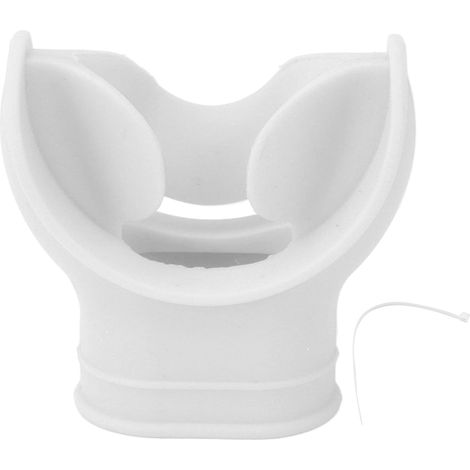 Embout de régulateur de plongée en silicone universel, confortable et résistant, pour tuba et détendeur - Blanc (1/5)