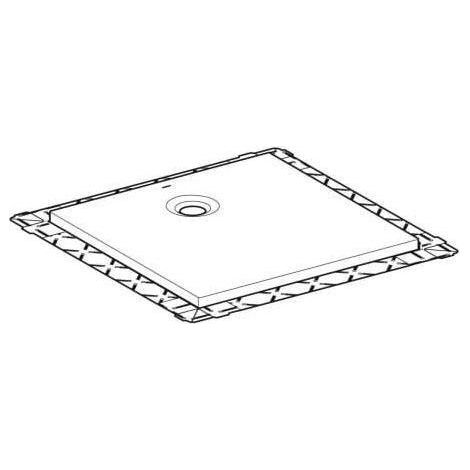 Geberit quadratische Duschwanne Olona 120x120 cm, Höhe 4 cm, (1/5)