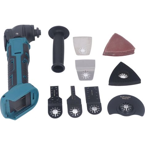 Kit oscillant multifonction sans fil 6 vitesses variables pour découper et poncer, lot d'outils électroportatifs. (1/5)