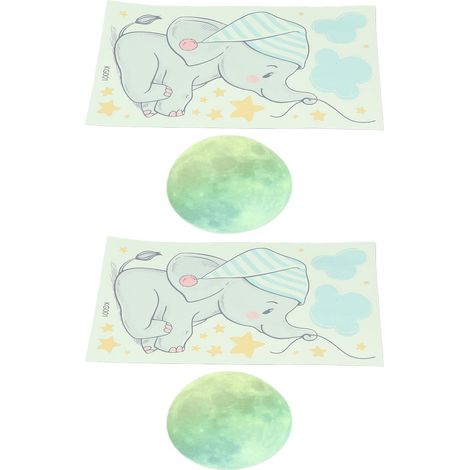 Lot de 2 autocollants muraux pour chambre à faire soi-même, papier peint autocollant lumineux (1/5)