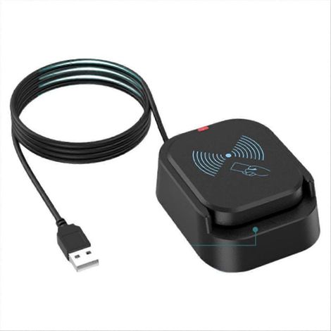 Hochwertiger und langlebiger USB-Smartcard-Leser für kontaktlose Karten mit LED-Anzeige, reibungsloser Bedienung und einfacher Installation. (1/5)
