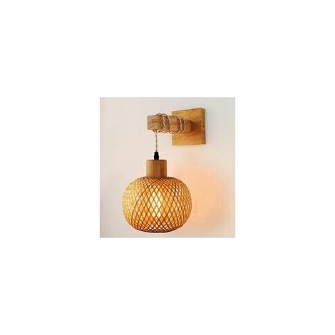 Applique murale chambre,Éclairage de l'écusson de mur-lampadaire en bois pour salon, couloir (1/5)
