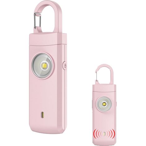 Alarme personnelle puissante (son de 130 dB et flash lumineux intense) - Porte-clés d'autodéfense pour la sécurité personnelle - Signal d'urgence pour seniors (1/5)