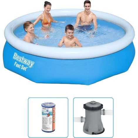 Piscine gonflable Bestway Fast Set - 305 x 76 cm - Ronde - Avec pompe filtrante (1/5)