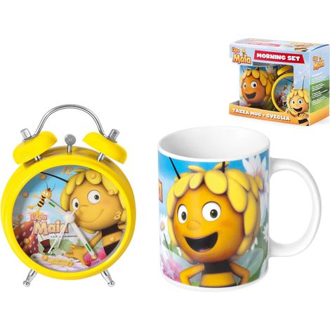 Réveil avec Tasse, Porcelaine/Plastique, Multicouleurs, 2 Pièces (1/4)