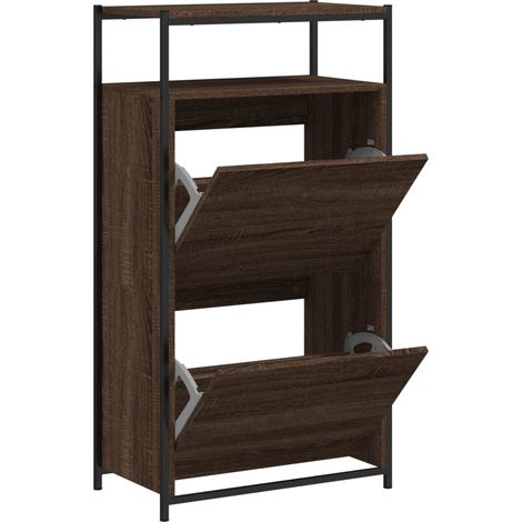 Maison Exclusive - Scarpiera Rovere Marrone 60x34x112 cm in Legno Multistrato