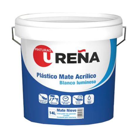 Pot de 5 kg de peinture plastique blanche int-ext Luna Ureña (1/2)