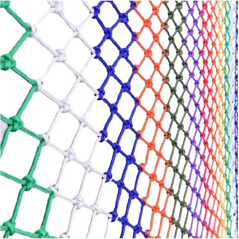 Filet de Protection pour Balcons et Escaliers Filet de Sécurité Coloré en Nylon, Cordes pour Aire de Jeux Décoration Murale Jardin(Size:1  2m(3  7ft),Color:Coloré) (1/5)