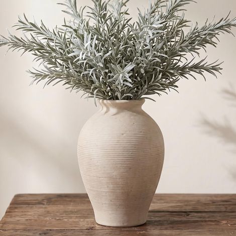 Vase en céramique pour herbe de la pampa, vase rustique pour fleurs, vases de ferme pour décoration d'intérieur, grands vases vintage pour salon, chambre, bureau, table basse et cuisine, 24 (1/5)