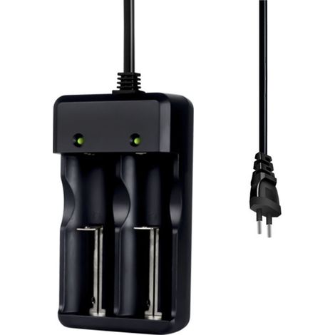 Caricabatterie reversibile a ricarica rapida per batterie al litio 26650, caricabatterie universale da 3,7 V per batterie 18650, compatibile con torce elettriche e lampade frontali.