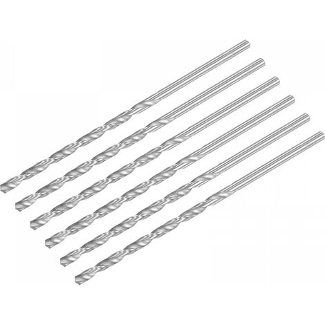 HSS Haute Vitesse Acier Extra Long Forets Hélicoïdaux 5.2mm Perceuse Diamètre 160mm Longueur 6 Pcs (1/5)