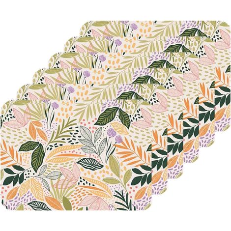 Lot de 6 sets de table motifs feuillage MAOLI (1/3)