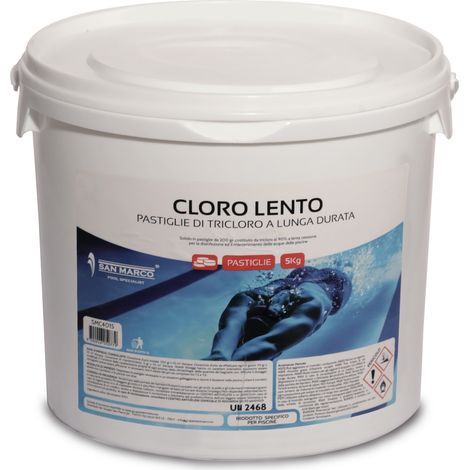 Cloro Lento tricloro in pastiglie da 200 gr. 5 Kg (1/2)