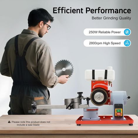 Affûteur de lame de scie électrique 250 W pour le travail du bois, ponceuse de lame de scie, aiguiseur de lame de scie circulaire humide, 220 V 2800 tr/min, pour lames de scie, plastique, bois