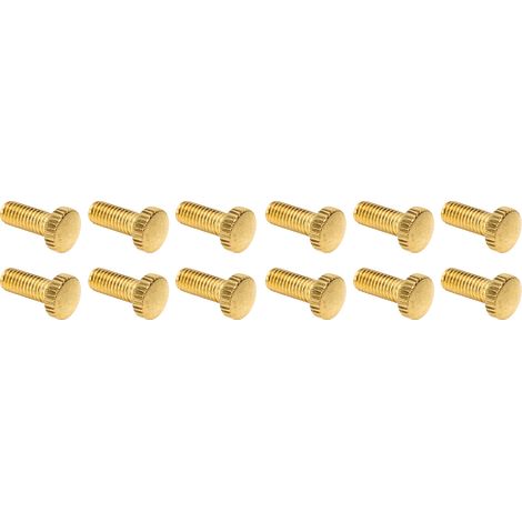 12 Stück Tremolo-Brücken-Einstellschrauben M5 aus Eisen, Ersatzteil für E-Gitarren, Gold (1/5)