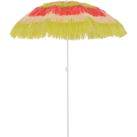Parasol hawaïen, parasol de jardin, réglable en hauteur, inclinable, coloré, Ø160 x 190 cm (1/5)