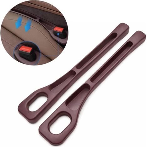 1 paire de cales pour combler l'espace entre les sièges auto - Accessoires auto - Décoration - Convient aux voitures et camions - ABS - Marron (1/5)