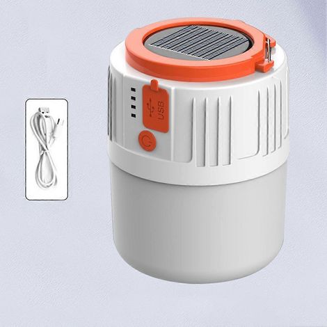 Lampe solaire rechargeable LED 5730 LED, lampe de camping LED, lanterne portable rechargeable USB, ampoule étanche, veilleuse, lampe de secours