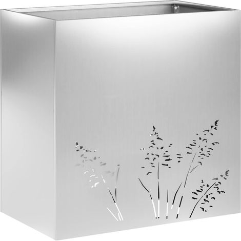 Cache-pot de jardin Argenté 50 x 30 x 49 cm Acier galvanisé vidaXL (1/5)
