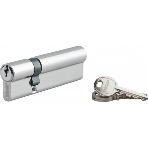 Cylindre de serrure double entrée 30x70mm – Aluminium anti-arrachement – 3 clés en acier nickelé – Mécanisme à 5 goupilles – SP (1/3)